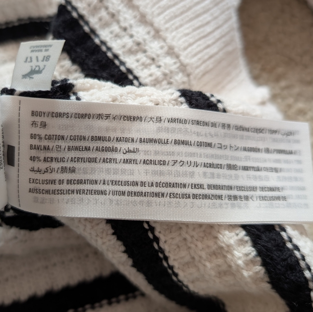 Abercrombie Kids Stripe Knit Button Cardigan Size 17/18 OR Women's Small/Medium - Picture 9 of 10